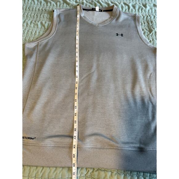 Men's Under Armour Storm Sweater Vest XL Gray Golf V-Neck - Picture 8 of 8